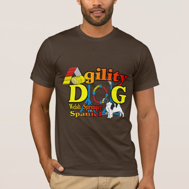 Camiseta Ofertas de agilidade de galês Springer Spaniel (Frente)
