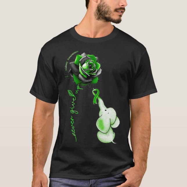 Camiseta Ofertas De Consciência Da Doença Renal Elefante Pa (Frente)