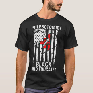 Camiseta Ofertas de Phlebotomist Aprendendo Phlebotomy Negr