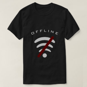 Camiseta Off line - nenhum Wi-Fi - zona franca -