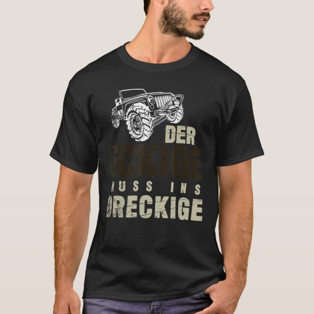 Camiseta Off Road 4 X 4 Offroad Der Eckige Muss Ins Dircki (Frente)