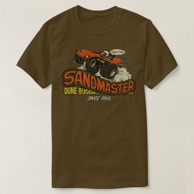 Camiseta Off Road Sandmaster Dune Buggies 1966 (Frente do Design)