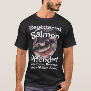 Camiseta Offender de Salmão Registrado no Alaska, Pesca Soc