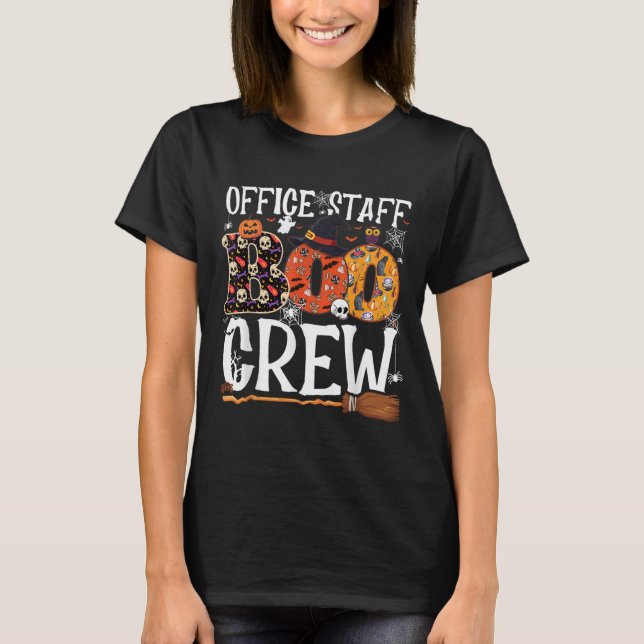 Camiseta Office Staff Boo Crew Funny Halloween Matching Cos (Frente)