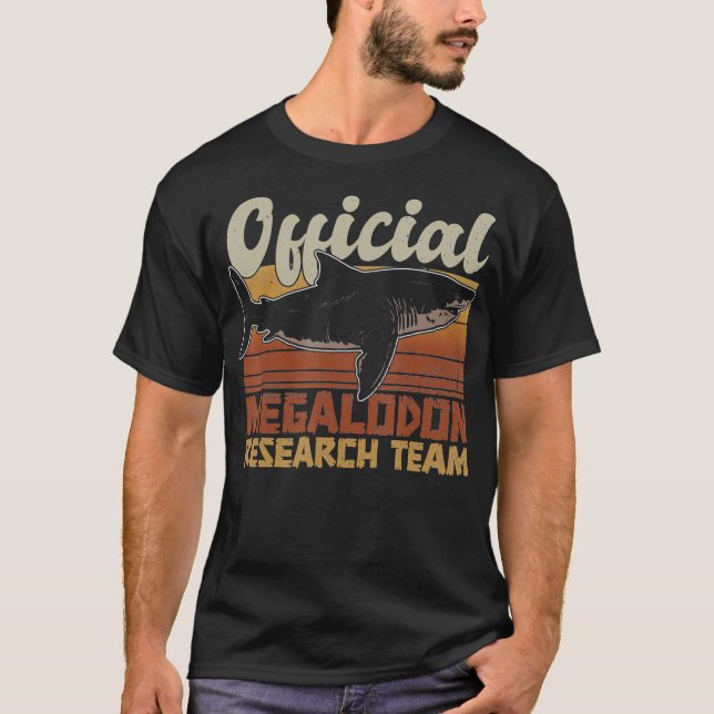 Camiseta Official Megalodon Research Team  Megalodon Shark  (Frente)