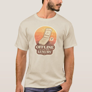 Camiseta Offline É O Novo Luxo – Retro Detox Digital