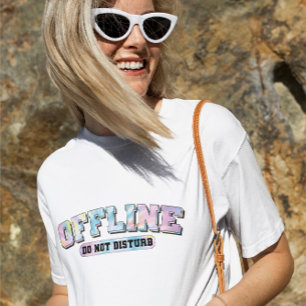 Camiseta Offline Não Incomodar, Praia, Férias de Verão