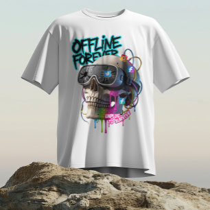 Camiseta Offline para sempre - Desconecte-se para sobrevive