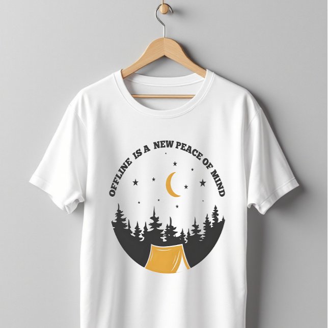 Camiseta Offline Peace Of Mind Camping (Criador carregado)