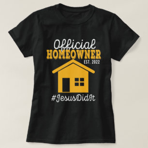 Camiseta Oficiais Homeowner Citam Orgulhosas Novas Famílias