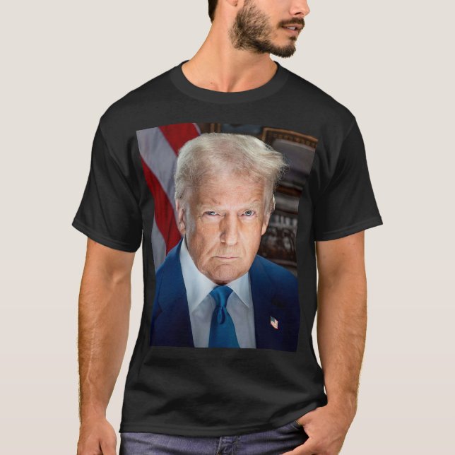 CAMISETA OFICIAL 2025 RETRATO PRESIDENCIAL DONALD J TRUMP (Frente)