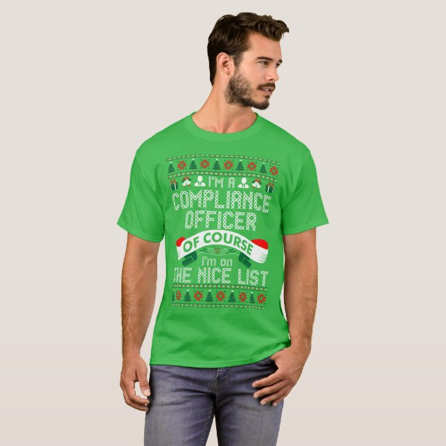 Camiseta Oficial da conformidade no T feio do Natal (Frente Completa)