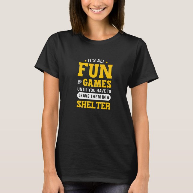 Camiseta Oficial de Controle de Animais Premium. Resgate de (Frente)