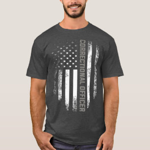 Camiseta Oficial de Correção de Vintage com bandeira americ