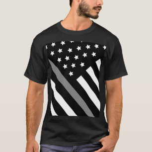 Camiseta Oficial de Correções Cinza Negra Bandeira T-Shir