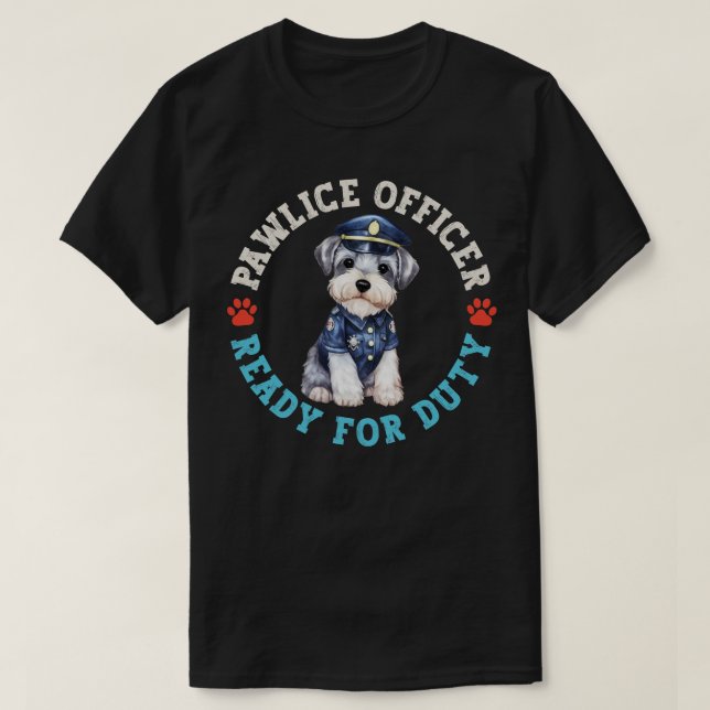 Camiseta Oficial de Pawlice Schnauzer (Frente do Design)