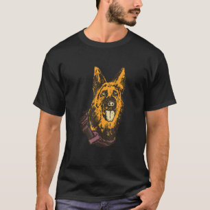 Camiseta Oficial de Polícia Cão Policial Unidade K9 Pastor 