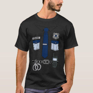Camiseta Oficial de Polícia Costume para Crianças e Adult