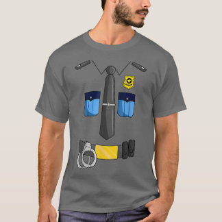 Camiseta Oficial de Polícia Costume Policial Xerife Hallo