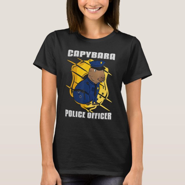 Camiseta Oficial de Polícia de Mens Capybara (Frente)
