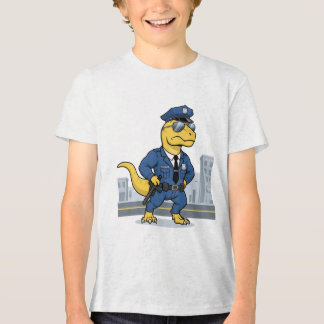 Camiseta Oficial de polícia dinossauro uniforme de polícia