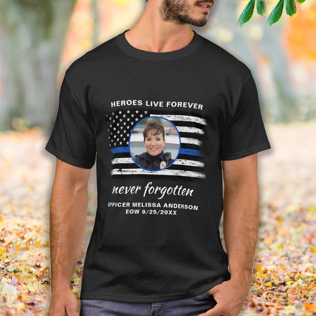 Camiseta Oficial de polícia falhou EOW Thin Blue Line (Criador carregado)