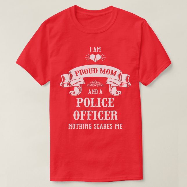 Camiseta Oficial de Polícia - Mãe Dia de as mães (Frente do Design)