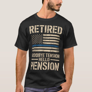 Camiseta Oficial De Polícia Reformado Respeitável Reformado