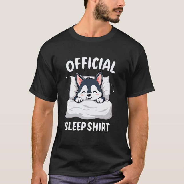 Camiseta Oficial de Sono Divertida Cachorros Husky (Frente)