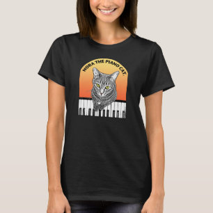 Camiseta Oficial do Logotipo da Nora The Piano Cat