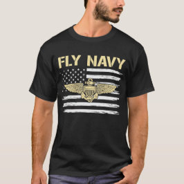 Camiseta Oficial Naval Clássico de Marinho Voador