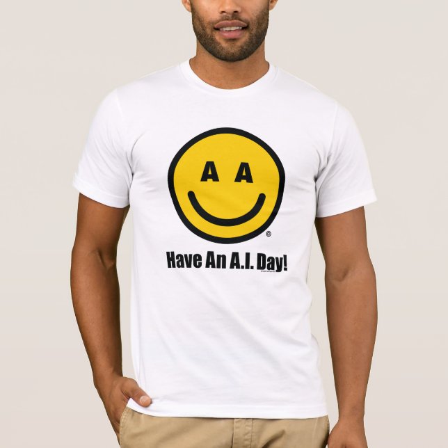 Camiseta Oficial Tenha Um Dia de I.A.! (Frente)