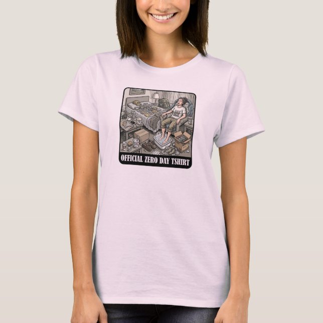 Camiseta Oficial Zero Day divertida cartoon (Frente)