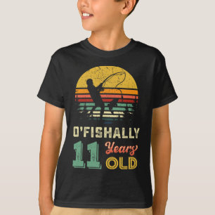 Camiseta Oficialmente 11 anos de idade pescando Festa de An