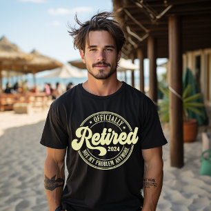 Camiseta Oficialmente Aposentado 2024 Não É Mais Meu Proble