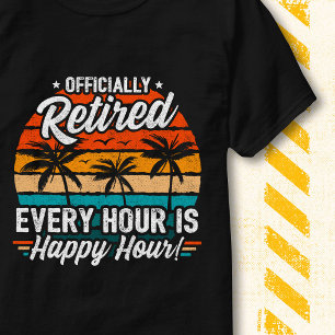Camiseta Oficialmente Aposentado Piada de Aposentadoria Hap