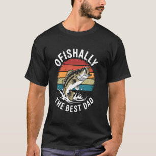 Camiseta Oficialmente O Melhor Pescador Pai Divertido Pesca