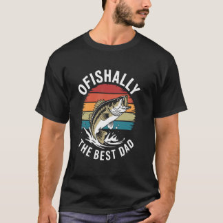 Camiseta Oficialmente O Melhor Pescador Pai Divertido Pesca