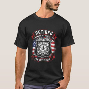 Camiseta Oficialmente oficial de polícia aposentado 2026