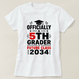 Camiseta Oficialmente um aluno do 5º ano, turma de 2034