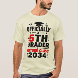 Camiseta Oficialmente um aluno do 5º ano - Turma de 2034