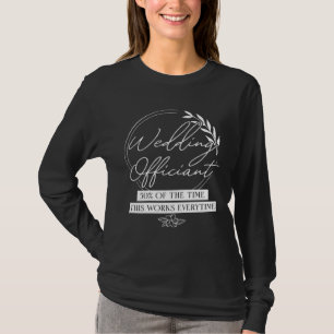 Camiseta Oficiante de Casamento Obras Ministro Ordenado pel