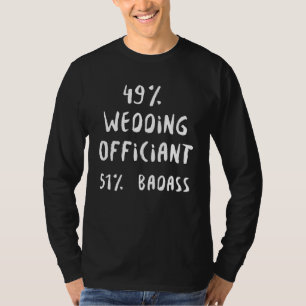 Camiseta Oficiante de Casamento Trabalho Ministro Ordenado