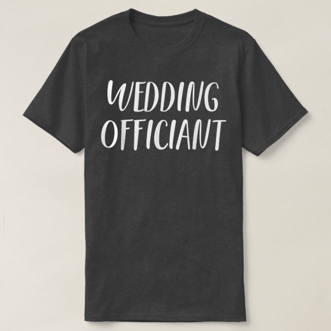 Camiseta Oficiante de Casamento Trabalho Ministro Ordenado  (Frente do Design)
