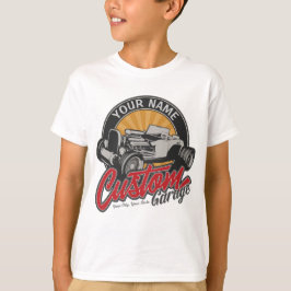 Camiseta Oficina de Hot Rod Personalizada Retro Custom Road