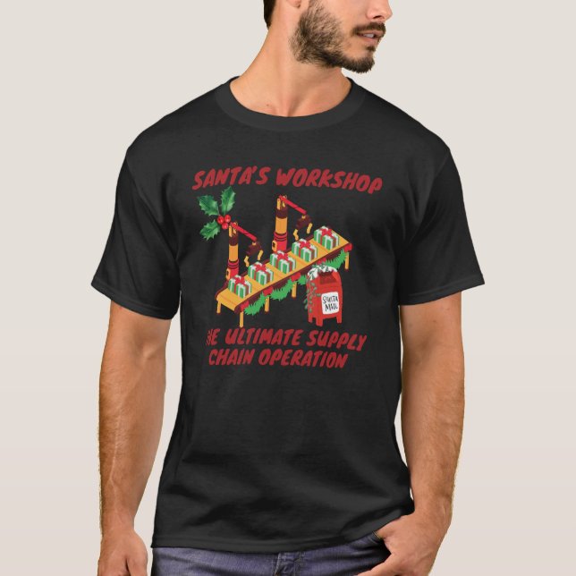 Camiseta oficina de papais noeis, operação final da cadeia  (Frente)