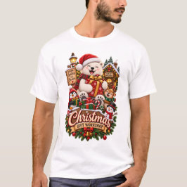 Camiseta Oficina de Presentes de Natal – Urso Polar Fofo de