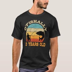 Camiseta O'Fishally, 73 Anos, Pescaria, Tema Par
