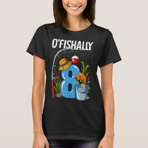 Camiseta O'fishally 8 anos de idade 8º aniversário pesca 