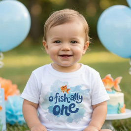 Camiseta Ofishally One Fishing Boy 1st Birthday